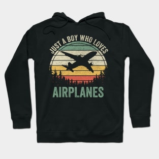 Just A Boy Who Loves Airplanes Hoodie